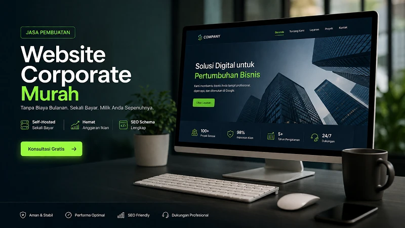 Jasa Pembuatan Website Corporate Murah Tanpa Biaya Bulanan